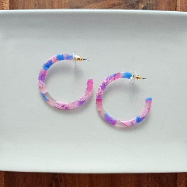 Camy Hoops - Cotton Candy