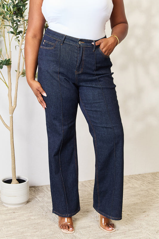 Judy Blue Full Size High Waist Wide Leg Jeans